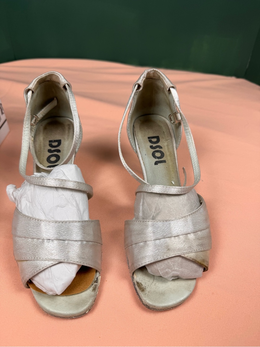 Go Go Dance Satin Ballroom Shoes US 7 2.75” Heel #943